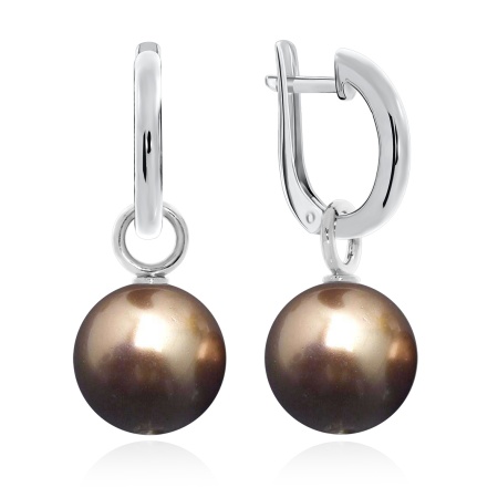 Серьги из серебра с жемчугом