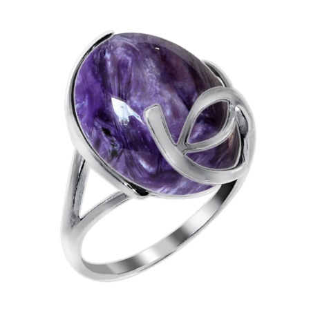 Купить кольцо из серебра с чароитом в интернет-магазине KRASNOE