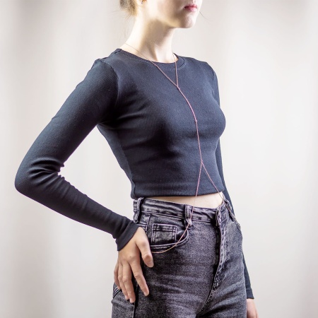 Колье из серебра с фианитами 8320205672л-16-45