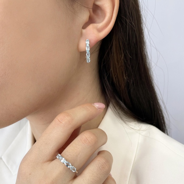 Серьги из серебра с топазами 2340071182 от KRASNOE, металл Серебро, вставка Топаз Sky Серьги из серебра с топазами 2340071182 от KRASNOE, металл Серебро, вставка Топаз Sky