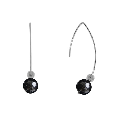 Серьги из серебра с агатами со скидкой