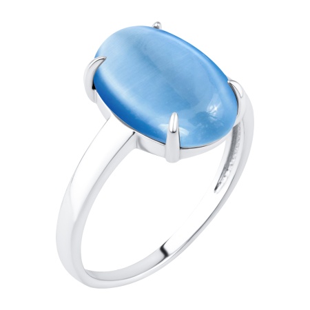 Купить кольцо из серебра с кошачим глазом в интернет-магазине KRASNOE