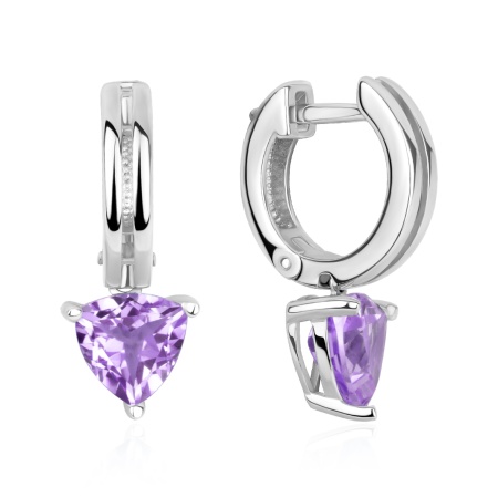 Серьги из серебра с аметистами