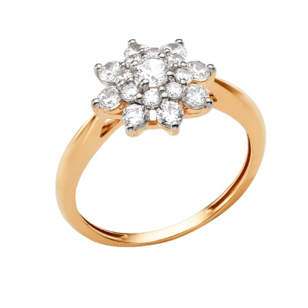 Купить кольцо из золота с фианитом в интернет-магазине KRASNOE