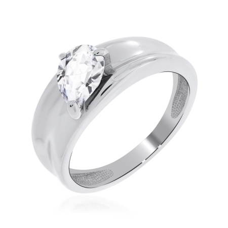 Купить кольцо из серебра с фианитом в интернет-магазине KRASNOE