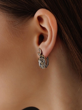 Серьги из серебра с яшмой