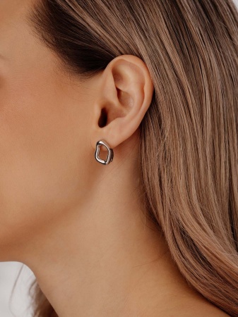 Серьги из серебра без вставок