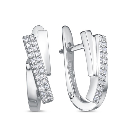 Серьги из серебра с1205871 от KRASNOE, металл Серебро, вставка Фианит