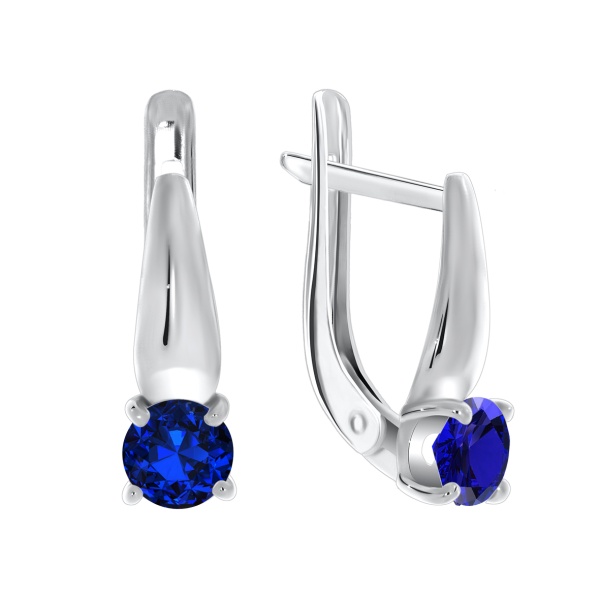 Серьги из серебра с ситаллами со скидкой