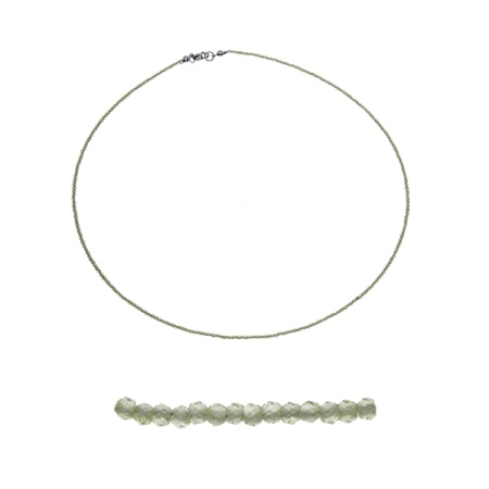 Бусы из серебра с хризолитами 8340136052-45