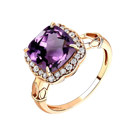 Купить кольцо из серебра с аметист в интернет-магазине KRASNOE