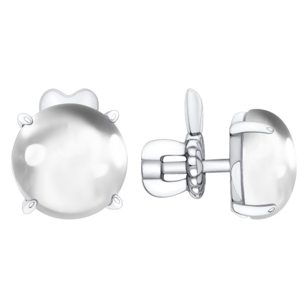 Серьги из серебра с горным хрусталем