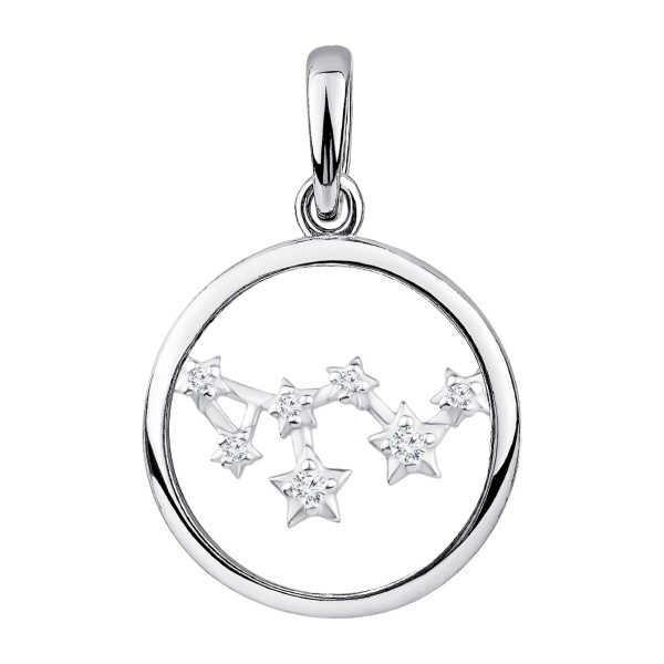 Купить подвеска из серебра с фианитами