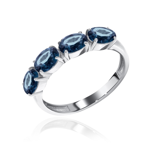 Купить кольцо из серебра с ситаллами в интернет-магазине KRASNOE