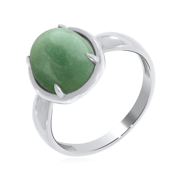 Купить кольцо из серебра с авантюрином в интернет-магазине KRASNOE