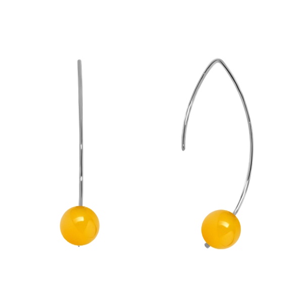 Серьги из серебра с агатами 2340391063-50 от KRASNOE, металл Серебро, вставка Агат