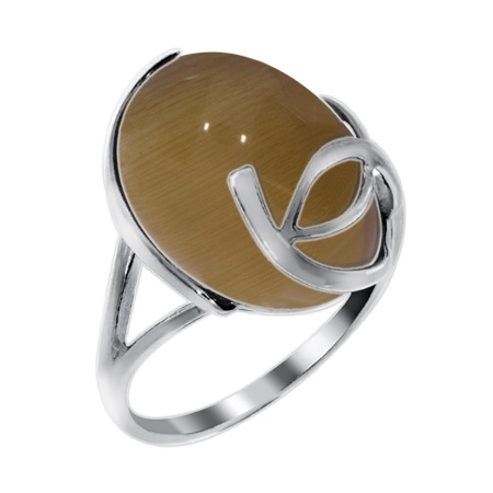 Купить кольцо из серебра с кошачий глазом в интернет-магазине KRASNOE