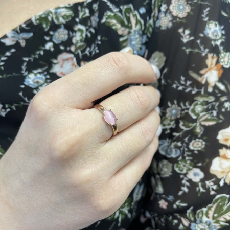 Купить кольцо из серебра с кошачий глазом в интернет-магазине KRASNOE