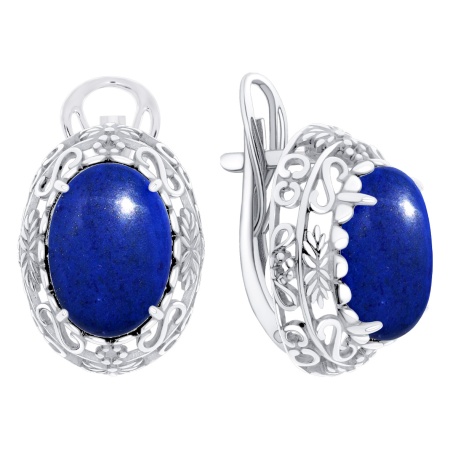 Серьги из серебра с агатом 2340475723 от KRASNOE, металл Серебро, вставка 