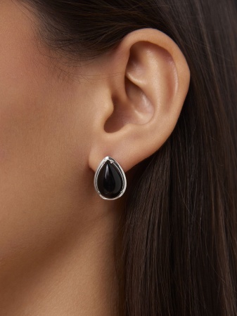 Серьги из серебра с агатами