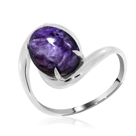 Купить кольцо из серебра с чароитом в интернет-магазине KRASNOE