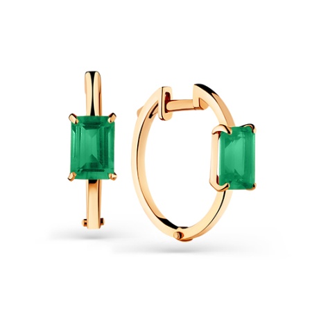 Серьги из золота с агатом 02-3-160-0900-010 от KRASNOE, металл Золото, вставка Агат