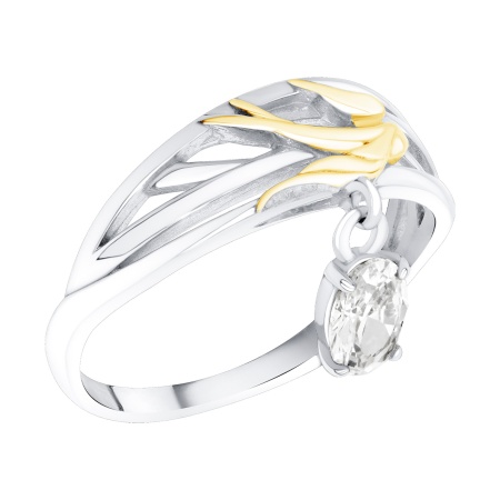 Купить кольцо из серебра с фианитом в интернет-магазине KRASNOE