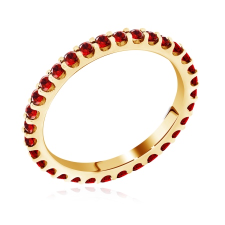 Кольцо из серебра с гранатами со скидкой