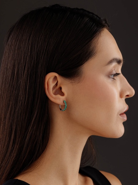 Серьги из серебра с агатами со скидкой Серьги из серебра с агатами со скидкой