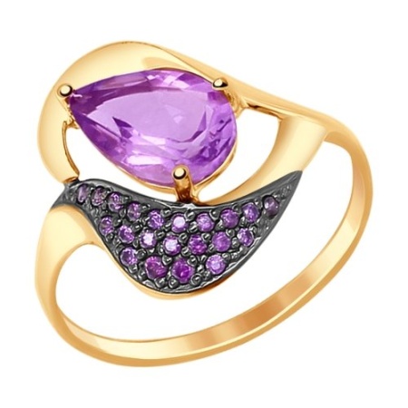 Купить кольцо из золота с аметист в интернет-магазине KRASNOE