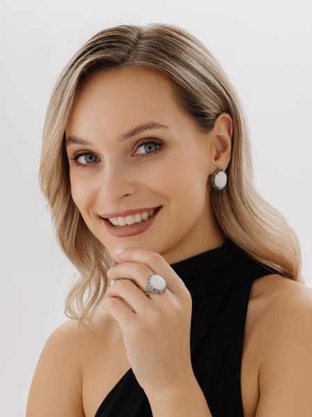 Серьги из серебра с перламутрами в ювелирном интернет-магазине