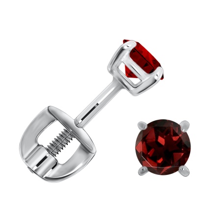 Пусеты из серебра с фианитами