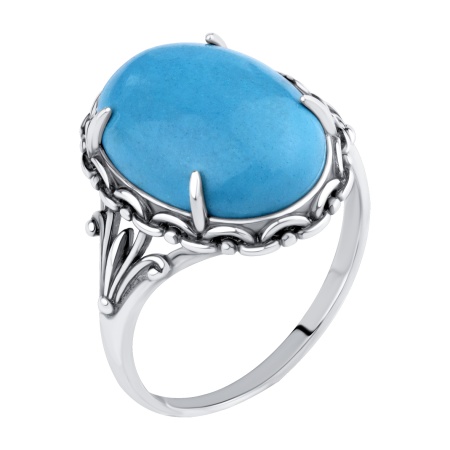 Купить кольцо из серебра с бирюзой в интернет-магазине KRASNOE