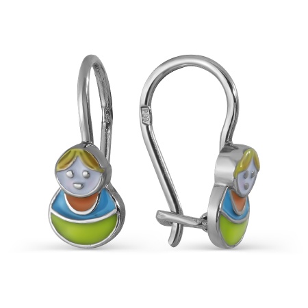 Серьги из серебра без вставок 3627010341-4 от KRASNOE, металл Серебро, вставка Без вставок