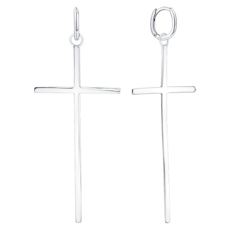 Серьги из серебра  2340405252 от KRASNOE, металл Серебро, вставка Без вставок