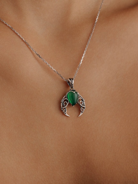 Купить подвеска из серебра с агатом