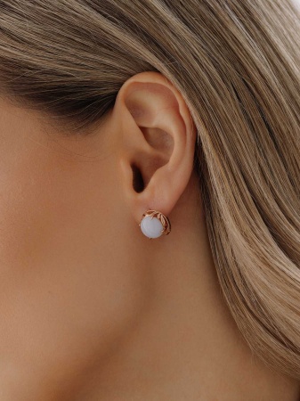 Серьги из серебра с агатом 2320391864-84 от KRASNOE, металл Серебро, вставка Агат