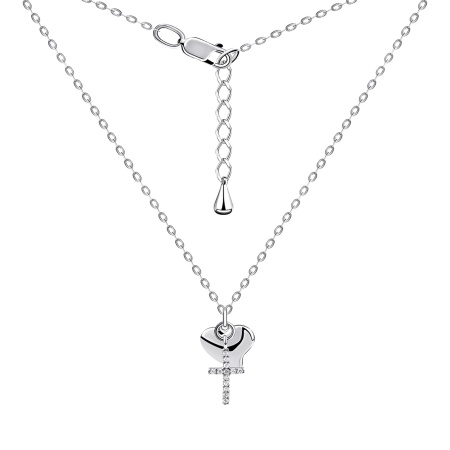 Колье из серебра с фианитами