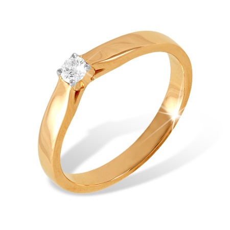 Кольцо из золота с бриллиантом