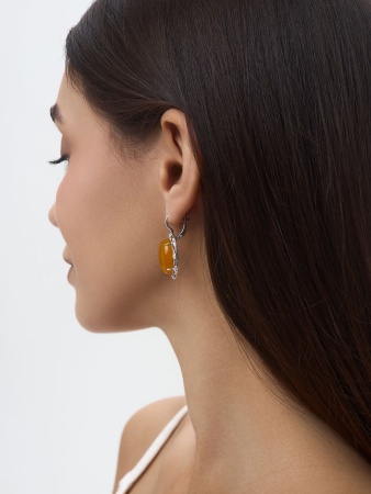 Серьги из серебра с агатами 2340395064-50 от KRASNOE, металл Серебро, вставка Агат