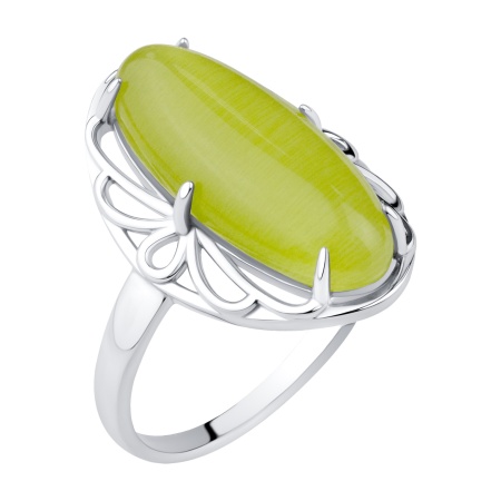 Купить кольцо из серебра с кошачим глазом в интернет-магазине KRASNOE