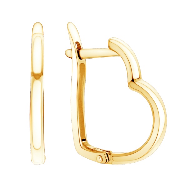 Серьги из серебра без вставок 2320401893 от KRASNOE, металл Серебро, вставка Без вставок