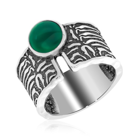 Купить кольцо из серебра с агатом в интернет-магазине KRASNOE