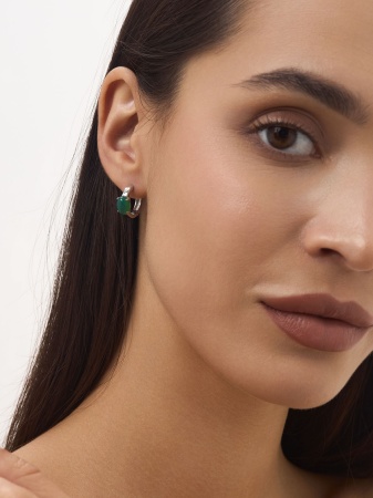 Серьги из серебра с агатами 2340391878-60 от KRASNOE, металл Серебро, вставка Агат