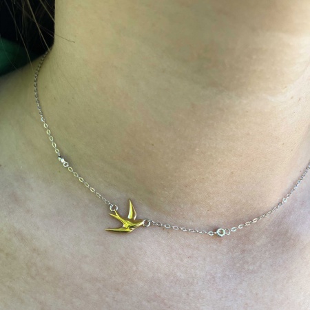 Колье из серебра с фианитами