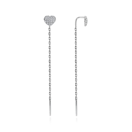 Серьги из серебра с фианитами 2340201629л-9-3 от KRASNOE, металл Серебро, вставка Фианит