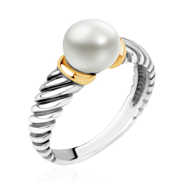 Купить кольцо из серебра с жемчугом в интернет-магазине KRASNOE