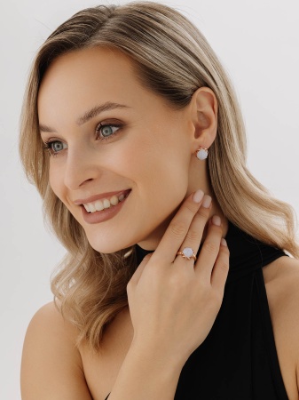 Серьги из серебра с агатами со скидкой