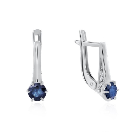 Серьги из серебра с корундом 2340160245-80 от KRASNOE, металл Серебро, вставка Корунд Натур.