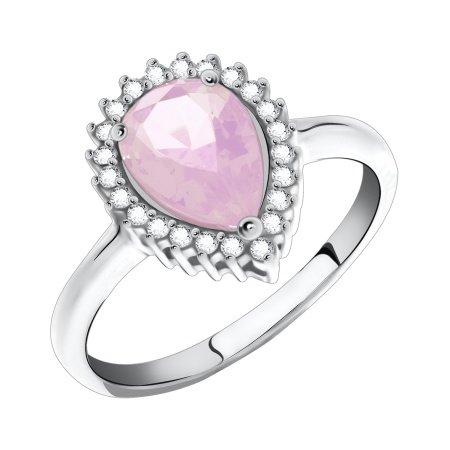 Купить кольцо из серебра с кварцем и фианитами в интернет-магазине KRASNOE